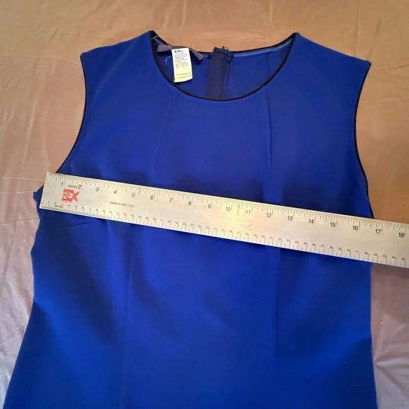 Les Copains Blue Sleeveless Midi Dress Size Large MSRP $495 - Picture 5 of 7